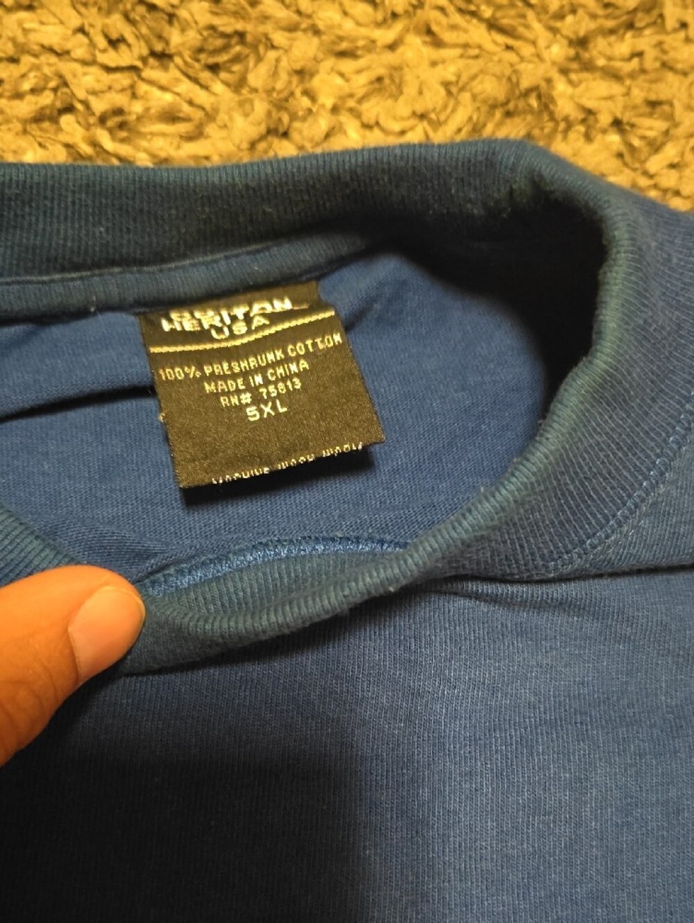 Men's Solid Royal Blue Crew Neck T-Shirt - Picture 2 of 4